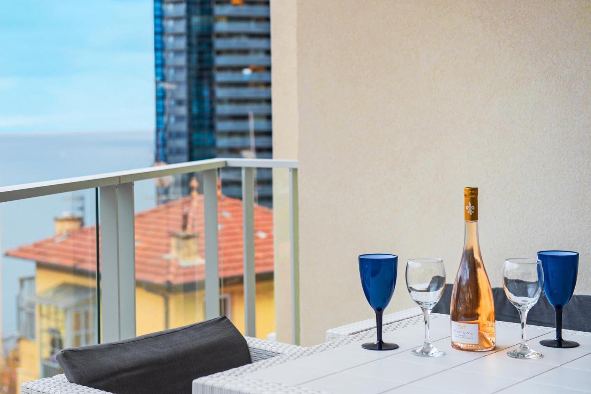 Grande Terrasse - Vue Mer - Parking - Bk Beausoleil Eksteriør billede